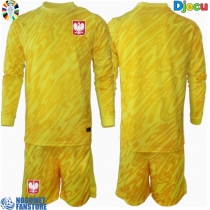 Poljska Golmanski Domaci Dres za djecu EP 2024 Dugi Rukav (+ Kratke hlače)